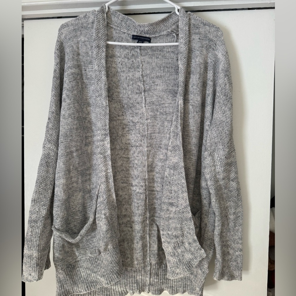 Gray Women's Cardigan Sweater